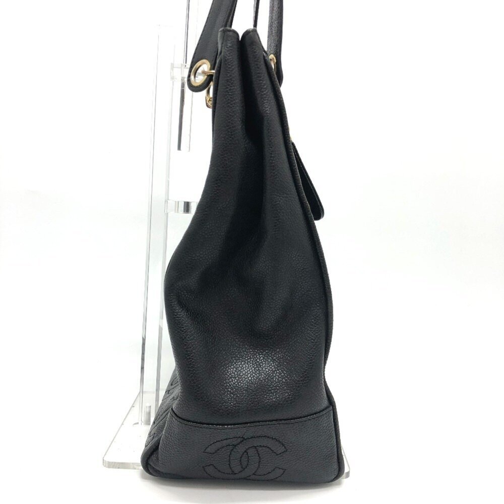 CHANEL Black Caviar Leather Tote Bag - Picture 3 of 15